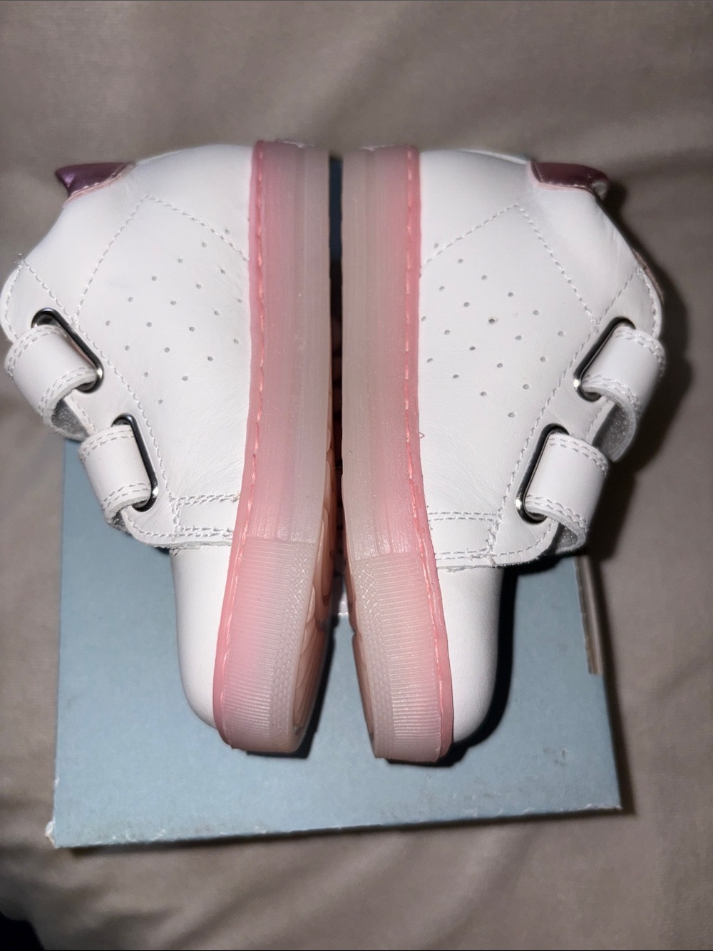 NWT Naturino Falcotto Salazar 3 VL Sneaker in White/ Pink/ Silver - Picture 13 of 14